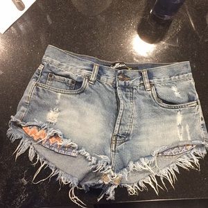 Denim shorts